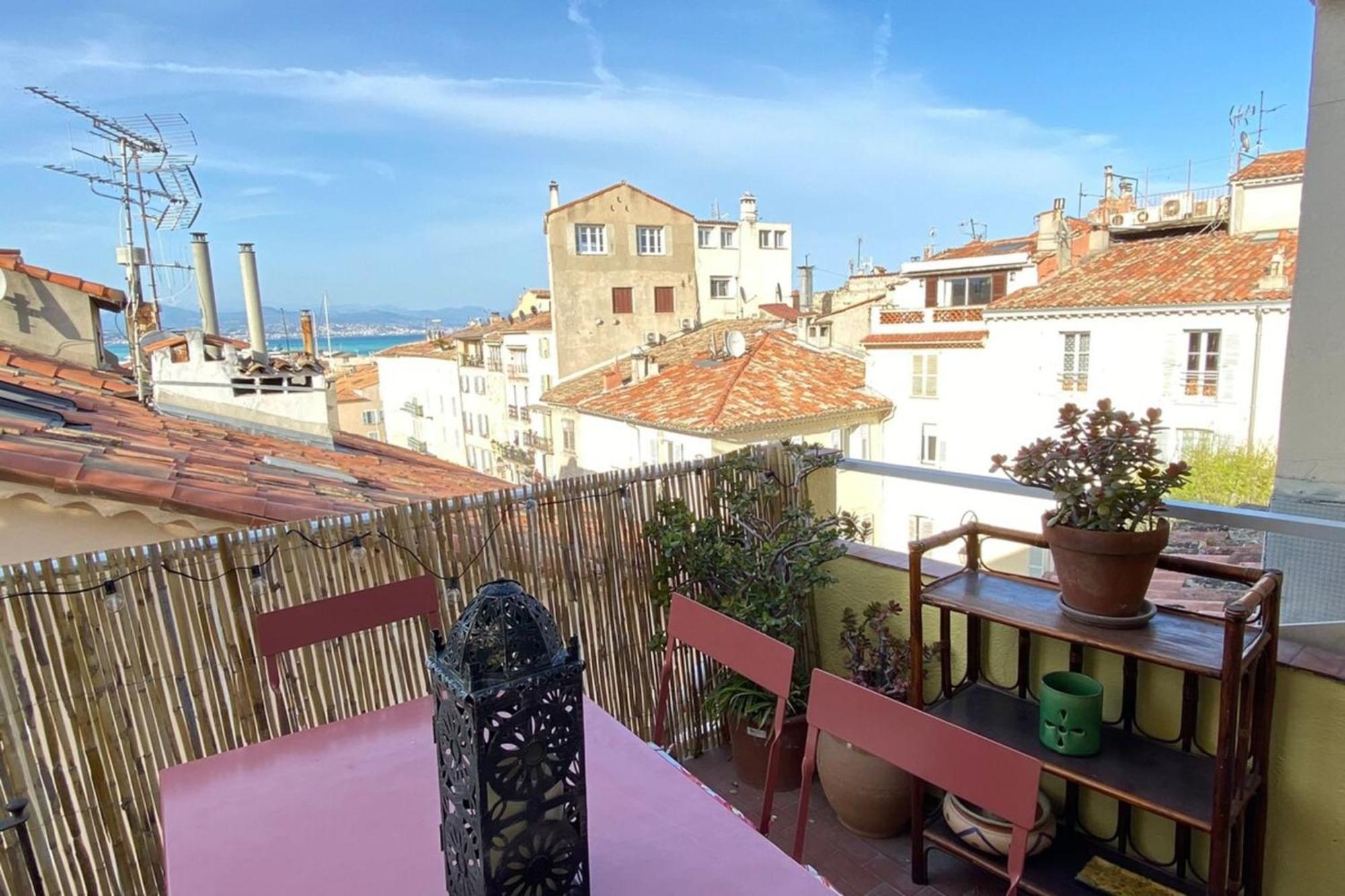 06M - Old Antibes Beautiful Duplex Terrace With Sea View Apartman Kültér fotó