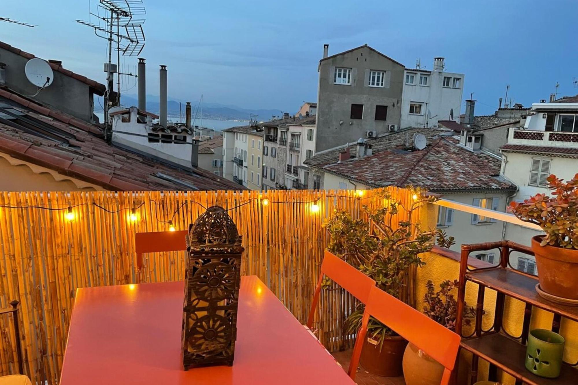 06M - Old Antibes Beautiful Duplex Terrace With Sea View Apartman Kültér fotó