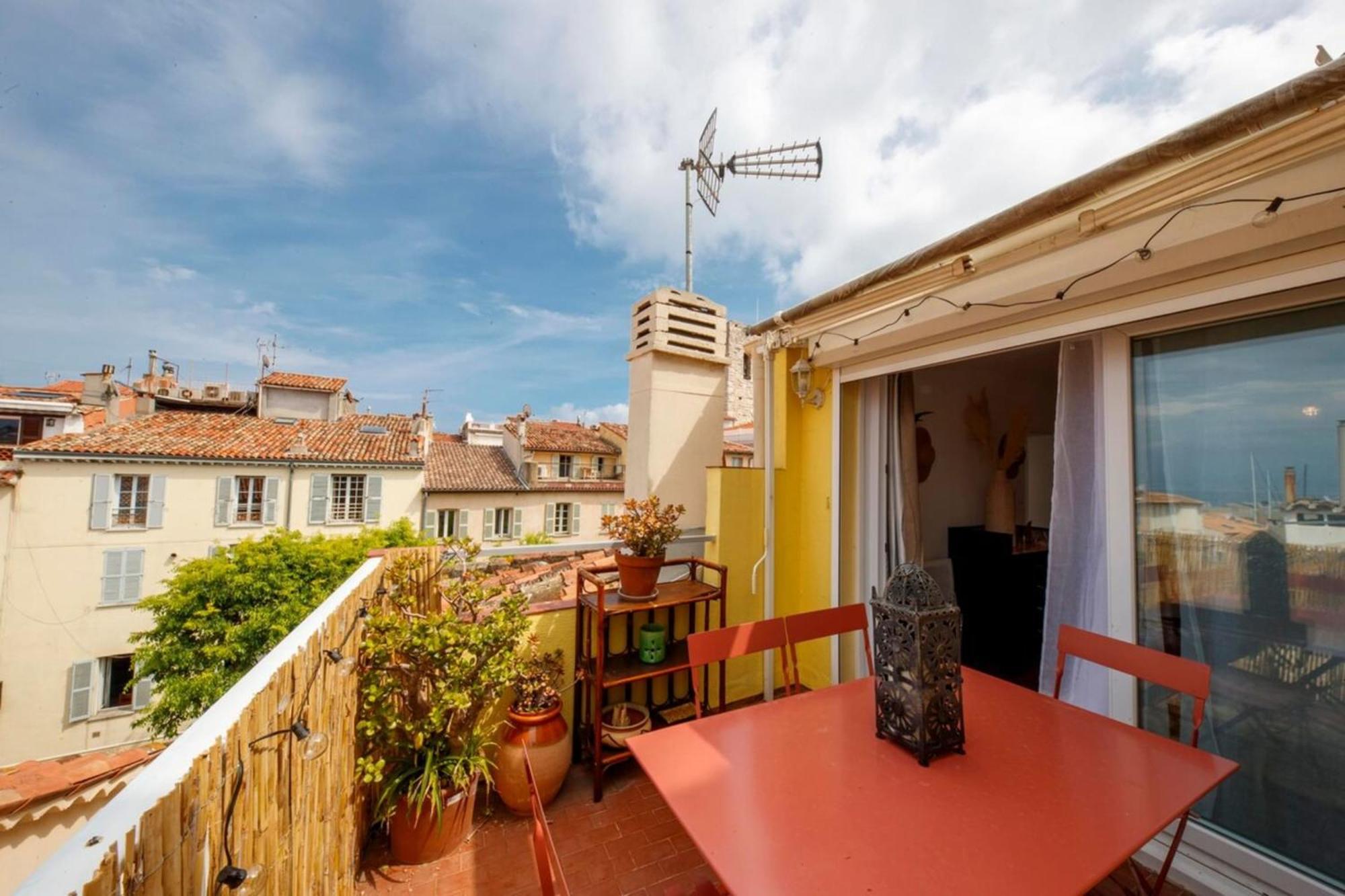 06M - Old Antibes Beautiful Duplex Terrace With Sea View Apartman Kültér fotó